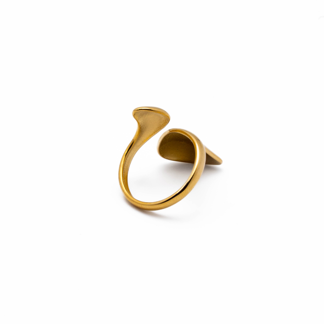 ANILLO ZO14324R Dorado Acero Inoxidable A46