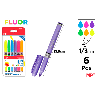 MARCADOR FLUORESCENTE 6 UDS PACK AHORRO - F13