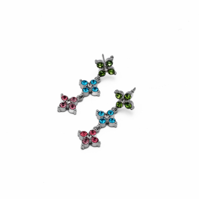 ARETES ZO15145E PLATEADO+MULTICOLOR Acero Inoxidable G25