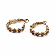 ARETES ZO13539E DORADO+ROSA Acero Inoxidable G25