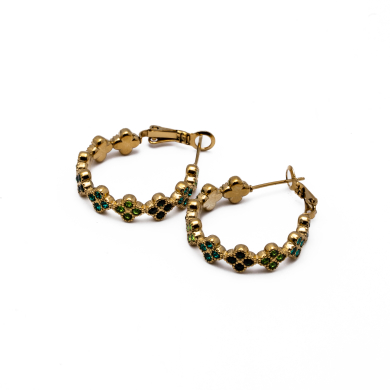 ARETES ZO13539E DORADO+VERDE Acero Inoxidable G25