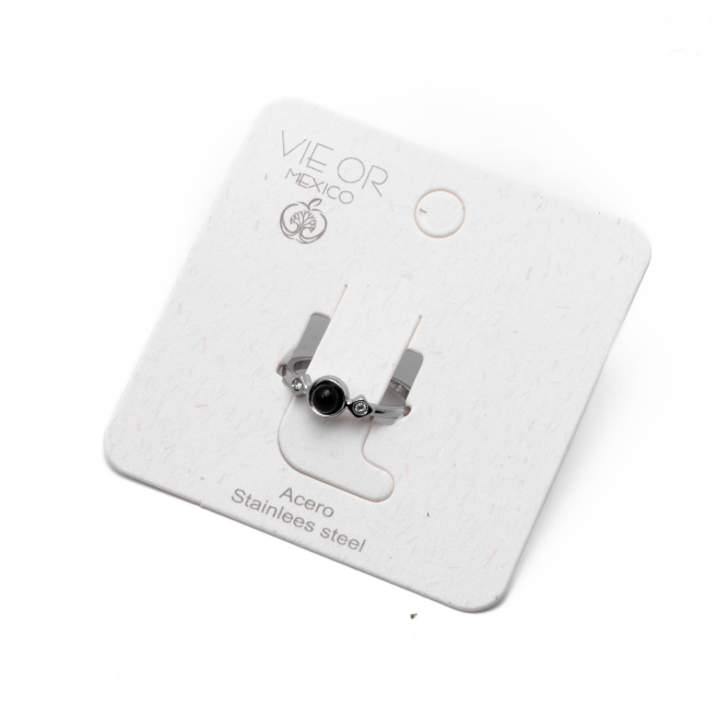 ANILLO ZO14131R PLATEADO Acero Inoxidable 2A21