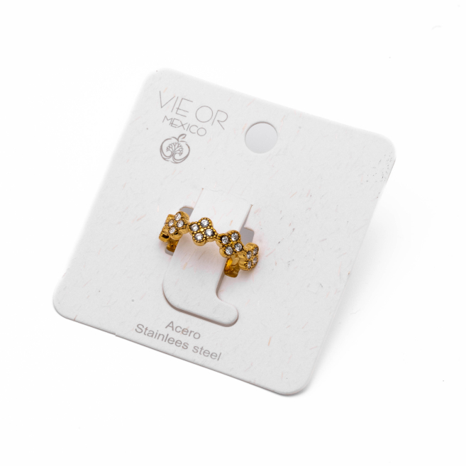 ANILLO ZO15014R DORADO+BLANCO Acero Inoxidable A41