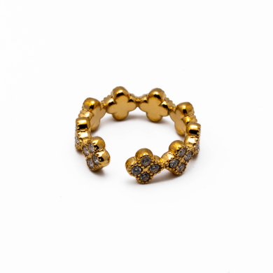 ANILLO ZO15014R DORADO+BLANCO Acero Inoxidable A41