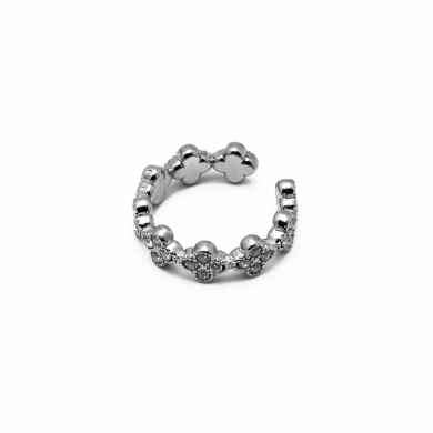 ANILLO ZO15014R PLATEADO+BLANCO Acero Inoxidable A41