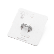 ANILLO ZO15014R PLATEADO+BLANCO Acero Inoxidable A41