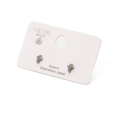 ARETES ZO15615E PLATEADO Acero Inoxidable F43