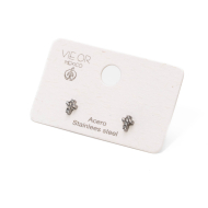 ARETES ZO15615E PLATEADO Acero Inoxidable F43