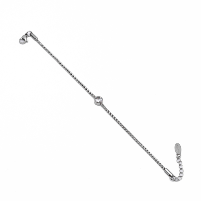 PULSERA ZO13480B PLATEADO Acero Inoxidable 2B45
