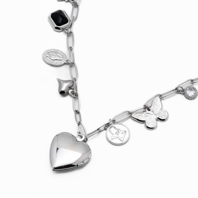COLLAR ZO13474N PLATEADO Acero Inoxidable 2D41