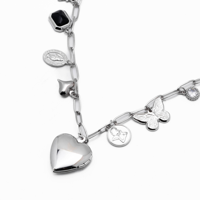 COLLAR ZO13474N PLATEADO Acero Inoxidable 2D41