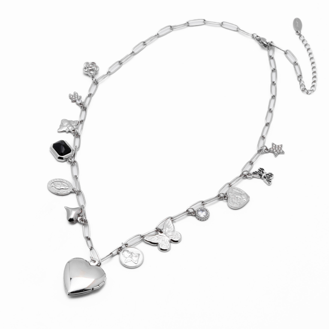 COLLAR ZO13474N PLATEADO Acero Inoxidable 2D41