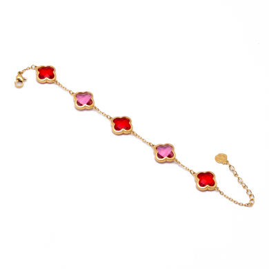 PULSERA ZO13948B DORADO+ROJO Acero Inoxidable 2C38
