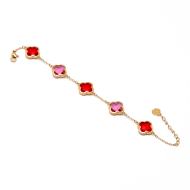 PULSERA ZO13948B DORADO+ROJO Acero Inoxidable 2C38