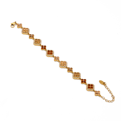 PULSERA ZO15143B DORADO+CAFE Acero Inoxidable 2C37