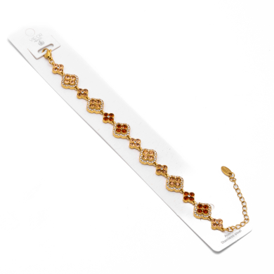 PULSERA ZO15143B DORADO+CAFE Acero Inoxidable 2C37