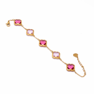 PULSERA ZO13948B DORADO+ROSA Acero Inoxidable