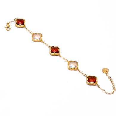 PULSERA ZO13948B DORADO+CAFE Acero Inoxidable 2C38