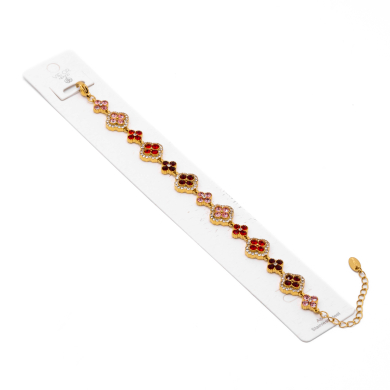 PULSERA ZO15143B DORADO+ROJO Acero Inoxidable