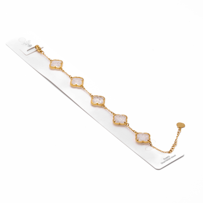 PULSERA ZO13946B DORADO+BLANCO Acero Inoxidable 2C38