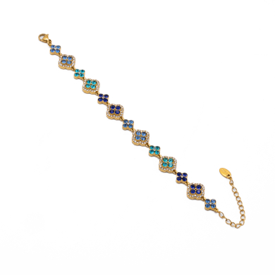 PULSERA ZO15143B DORADO+AZUL Acero Inoxidable 2C37