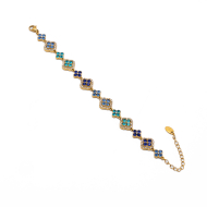 PULSERA ZO15143B DORADO+AZUL Acero Inoxidable 2C37