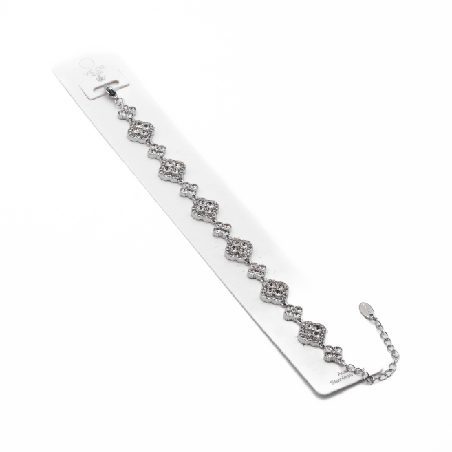 PULSERA ZO15143B PLATEADO+BLANCO Acero Inoxidable 2C37