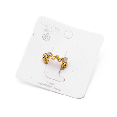 ANILLO ZO15016R DORADO BLANCO Acero Inxidable A41