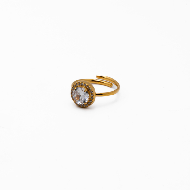 ANILLO ZO15795R DORADO+BLANCO Acero Inoxidable A28