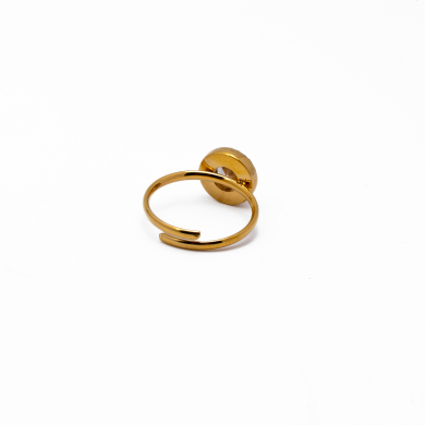 ANILLO ZO15795R DORADO+BLANCO Acero Inoxidable A28