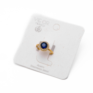 ANILLO ZO15795R DORADO+AZUL Acero Inoxidable A28