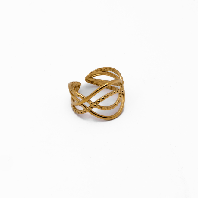 ANILLO ZO14140R DORADO Acero Inoxidable 2A33