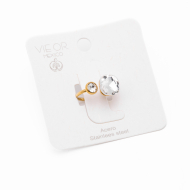 ANILLO ZO14059R DORADO+BLANCO Acero Inoxidable A29