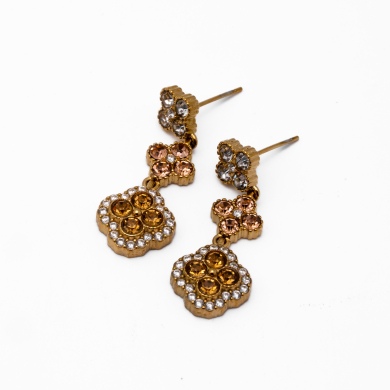 ARETES ZO14542E DORADO+BEIS Acero Inoxidable G35