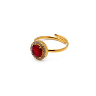 ANILLO ZO15795R DORADO+ROJO Acero Inoxidable A28