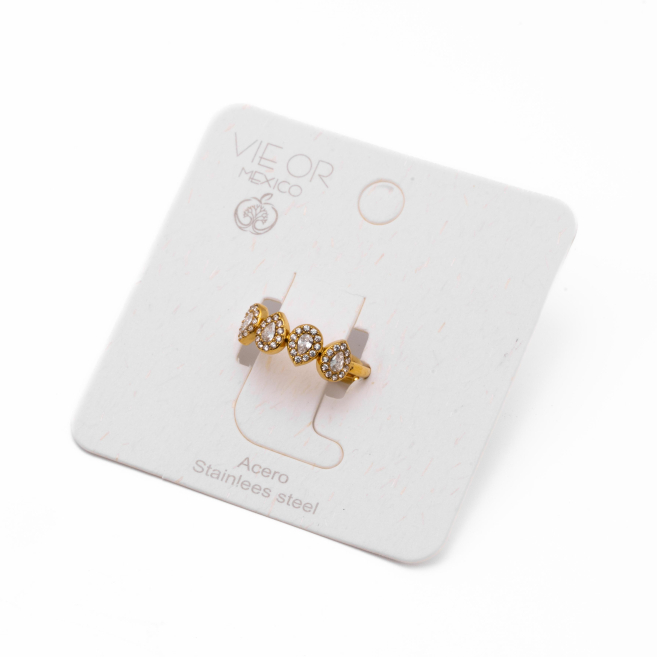 ANILLO ZO15230R DORADO Acero Inoxidable A42