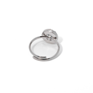 ANILLO ZO15795R PLATEADO+BLANCO Acero Inoxidable