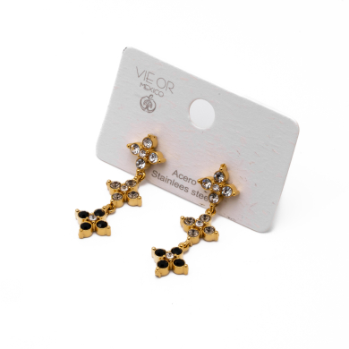 ARETES ZO15145E DORADO+GRIS Acero Inoxidable G25