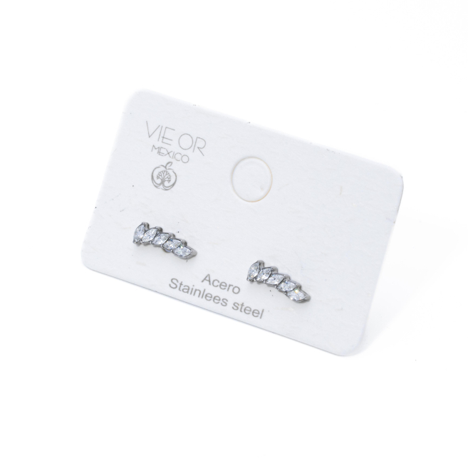 ARETES ZO15618E PLATEADO Acero Inoxidable