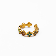 ANILLO ZO15014R DORADO+MULTICOLOR Acero Inoxidable A41