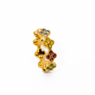 ANILLO ZO15014R DORADO+MULTICOLOR Acero Inoxidable A41