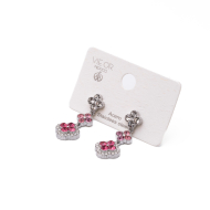 ARETES ZO14542E DORADO+BLANCO/ROSA Acero Inoxidable G35