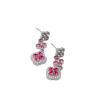 ARETES ZO14542E DORADO+BLANCO/ROSA Acero Inoxidable G35