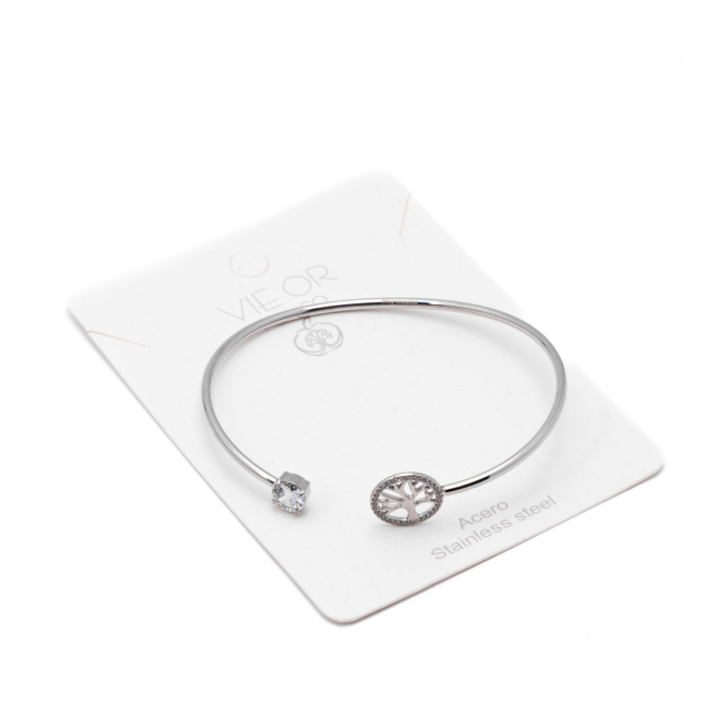 BRAZALETE ZO15288B PLATEADO Acero Inoxidable 2C14