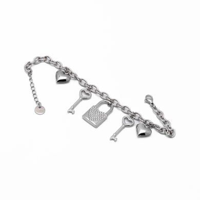 PULSERA ZO13875B PLATEADO Acero Inoxidable 2B34