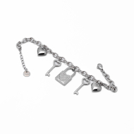 PULSERA ZO13875B PLATEADO Acero Inoxidable 2B34