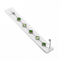 PULSERA ZO13948B PLATEADO+VERDE Acero Inoxidable