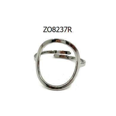 ANILLO ZO8237R Plateado Acero Inoxidable -2A43