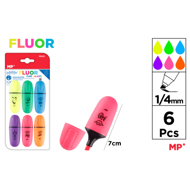 MARCATEXTOS FLUORESCENTE MINI 6 UDS E44 - E44