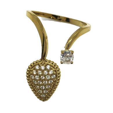 ANILLO ZO13450R DORADO Acero Inoxidable